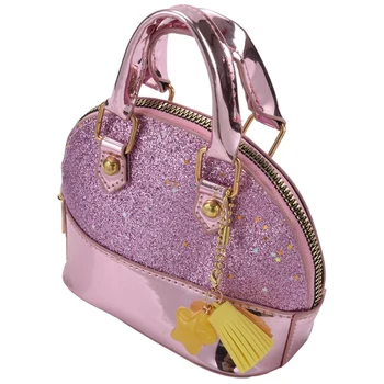 Чанти с пайети За малки момичета, Чанта През Рамото си на Принцеса на Мини Чанта, Подаръци За Момичета, Деца, Деца (Розов)
