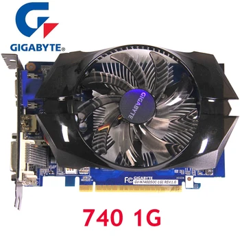 100% Видеокартата GIGABYTE GT 740 1GB 128Bit GDDR5 графична Карта за видео карти nVIDIA Geforce GT740-1GB VGA по-силна от GTX650