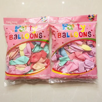 100шт 10-инчови латексови балони macaron, за многократна употреба балони за насърчаване на продажбите, украса на сватбени партита, балони цвят карамел