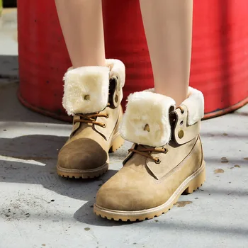 2019 Модни дамски зимни обувки; зимни топли обувки; обувки Martin; къси кадифени памучни обувки; Botas; Черни ботильоны; Размер на 36-42