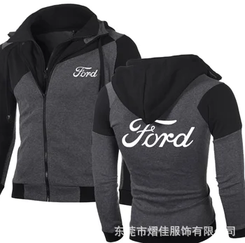2020 НОВАТА Есенна Мода за Ford Hoody Ежедневно Яке С Качулка В Двоен Цип Памучни Блузи, За Cosplay