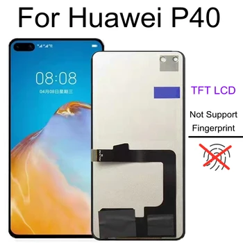 6,1-инчов TFT LCD Дисплей За Huawei P40 LCD Дисплей С Сензорен Екран Дигитайзер В Събирането на Подмяна на Телефона