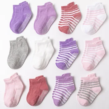 6 чифта/лот, чорапи за малки момиченца, мини детски чорапи с дълбоко деколте, памучни Бебешки Ежедневни Принадлежности, 12 месеца, Чорапи За малки момичета, Розов