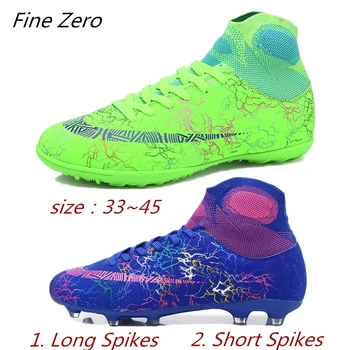 Fine Zero Нови Възрастните Мъжки Улични Футболни Обувки Обувки С Висок берцем TF/FG Футболни Обувки Спортни Спортни Маратонки Оригинални футболни Обувки