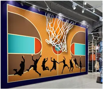 WDBH custom снимка 3d тапети Баскетболно игрище окото силует инструментална стая начало декор на 3d стенописи тапети за стени d 3