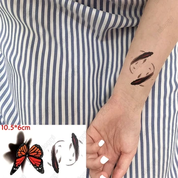 Водоустойчив Временни Татуировки Стикер 3d Пеперуда Златна Рибка Тайдзи Риба Флаш Татуировка Бижута За Тяло Фалшиви Татуировки Жените и Мъжете Децата
