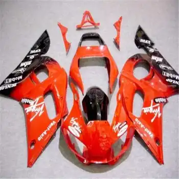 Горещи продажба, Бодикит YZF600 R6 98-02 за спортен велосипед Yzf R6 1998-2002 Оранжево и черно обтекатели (ABS гласове)