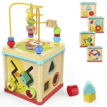 Дървена Дете Дете Многофункционален Дървена Математически Лабиринт От Топчета Разпознаване На Букви Abacus Ранните Часове На Забавни Играчки За Деца