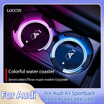 За Audi A1 Sportback 8XA 8XF 8X1 8XK GBA Автомобилни Аксесоари, Светещи Чаши Притежателя на 7 Цветен USB С Led Лампа