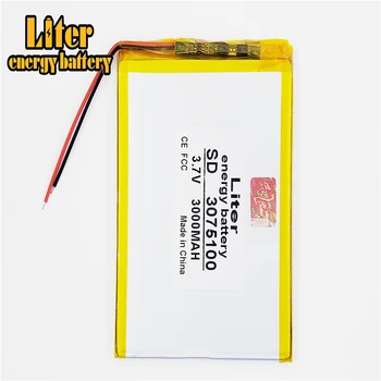 Литровата енергийна батерия Размер 3075100 3,7 3000 mah Литиево полимерна Батерия За 3 Tablet PC, PDA, Цифрови Продукти