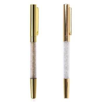 Луксозна Химикалка писалка метал, Кристал, злато химикалка метална диаманта луксозен Подарък За Канцеларски Материали