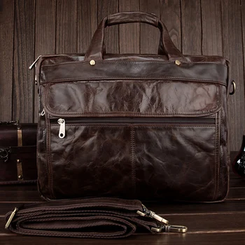 Модерен мъжки портфейл от естествена кожа, Чанта, Мъжка Кожена бизнес чанта, портфейл, офис чанта, куфарче, чанта за лаптоп 15,6
