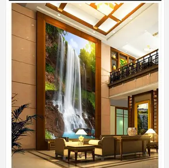 модерна 3d рисувани стенни тапети Пейзаж водопад входна рисувани стенни тапети живопис