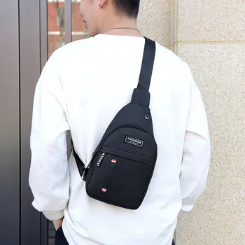 Мъжки Нагрудная чанта Градинска Мода Прост Стил Чанта-Месинджър Нагрудная Чанта За отдих На Открито Малка Чанта Найлон