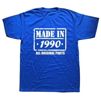 Направено през 1990 Г., Изцяло Авторска Тениска, Забавна Мъжка Тениска с Къс Ръкав, Ретро Класически Подарък За Рожден Ден, Памучен Удобна Тениска За парти