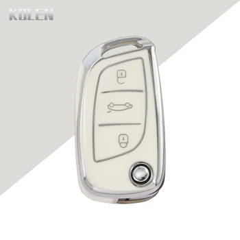 Нов Автомобил Калъф за ключове от TPU с панти капак, Ключодържател за Citroen C1 C2 C3 C4 C5 XSARA ПИКА За Peugeot 306 407 807 За DS DS3, DS4 DS5 DS6