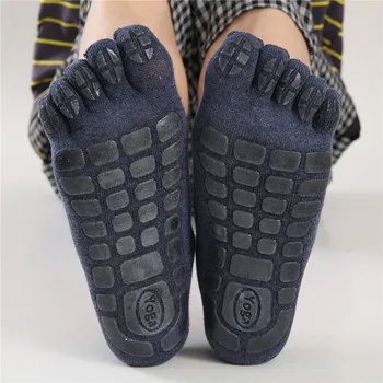 Нови Мъжки Зимни Чорапи С Пет Пръста, Топли Нескользящие Чорапи За Фитнес, Чорапи С Нисък Чучур, Мъжки Чорапи-Чехли