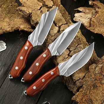 Нож За Рязане на месо Ръчно Коване 5Cr15Mov От Неръждаема стомана За Оцеляване в Къмпинг и Ловен Нож За Рязане на плодове Кухненски Нож на Главния готвач