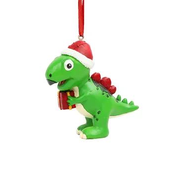 Окачване Елхи с Коледните Динозавром от смола с Различни Коледни Елементи за Декора на Коледното Домашно Парти