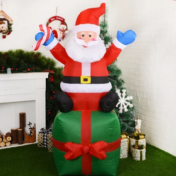 Подаръчен Пакет Дядо Коледа Надуваема Играчка Коледна Led Лампа за Декор на Градина Коледна Украса за Коледните Домашен интериор