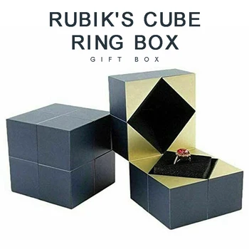 Творческа Пръстен, Гривна Бижута Висулка Куб Въртящи Тенденция Подарък Кутия За Бижута Опаковка Дисплей Калъфи За Носене