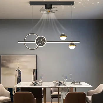 Украса на хола led вентилатор на Тавана с осветление дистанционно управление трапезария Окачен лампа вентилатор на Тавана осветление в помещенията