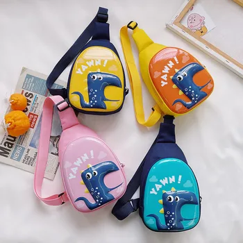 Училищна чанта открит пътуване раница деца тенденция момчета пратеника на забавен динозавър яйца гърдите чанта сладко бебе чанта за колан