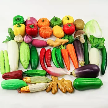 Яденето На Зеленчуци На Изкуствен Червен Пипер Морков Зеленчуци Модел Домашен Масата За Хранене Украса На Храната Е Реквизит За Снимки
